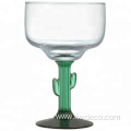 colored Cactus Margarita Glasses Cocktail Drinkware